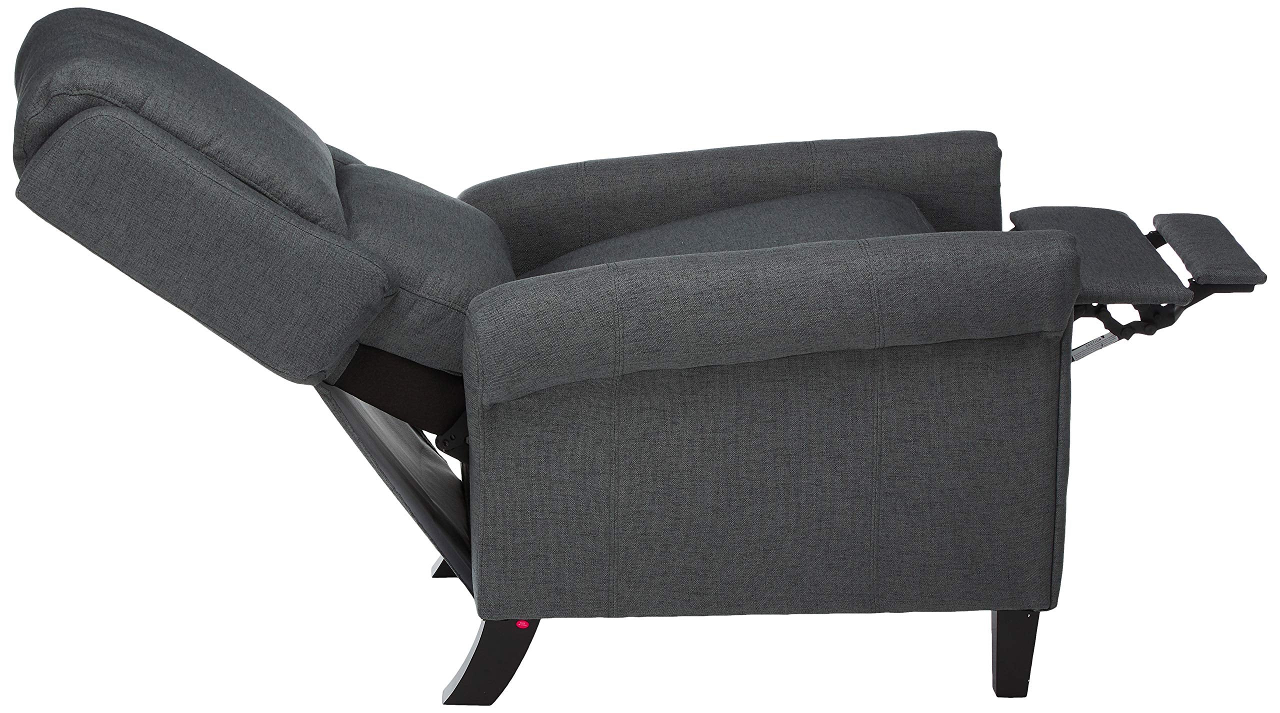 ModHaven Charcoal Fabric Recliner Chair – Handcrafted with Birch Legs