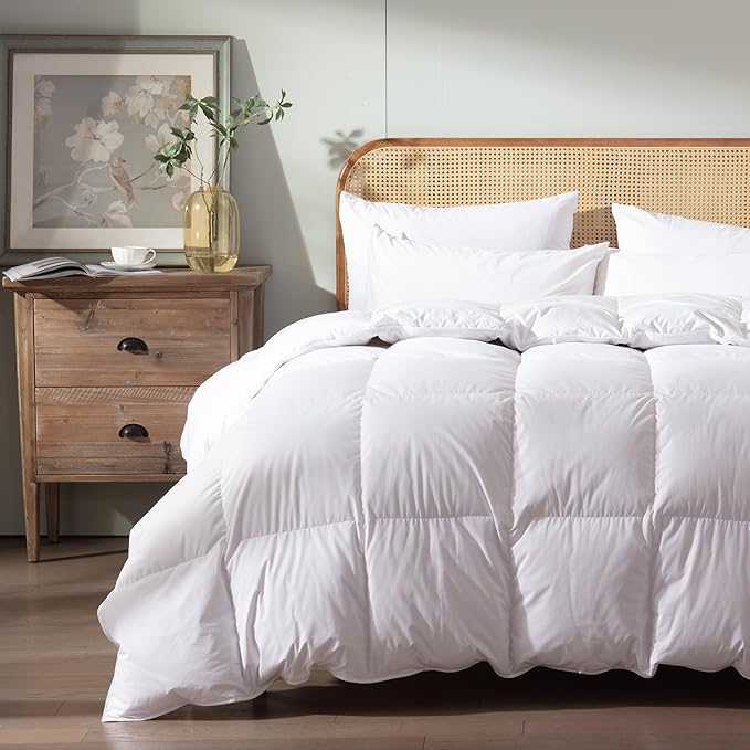 Goose Feather Down Comforter King Size,Hotel Style Bedding Comforter