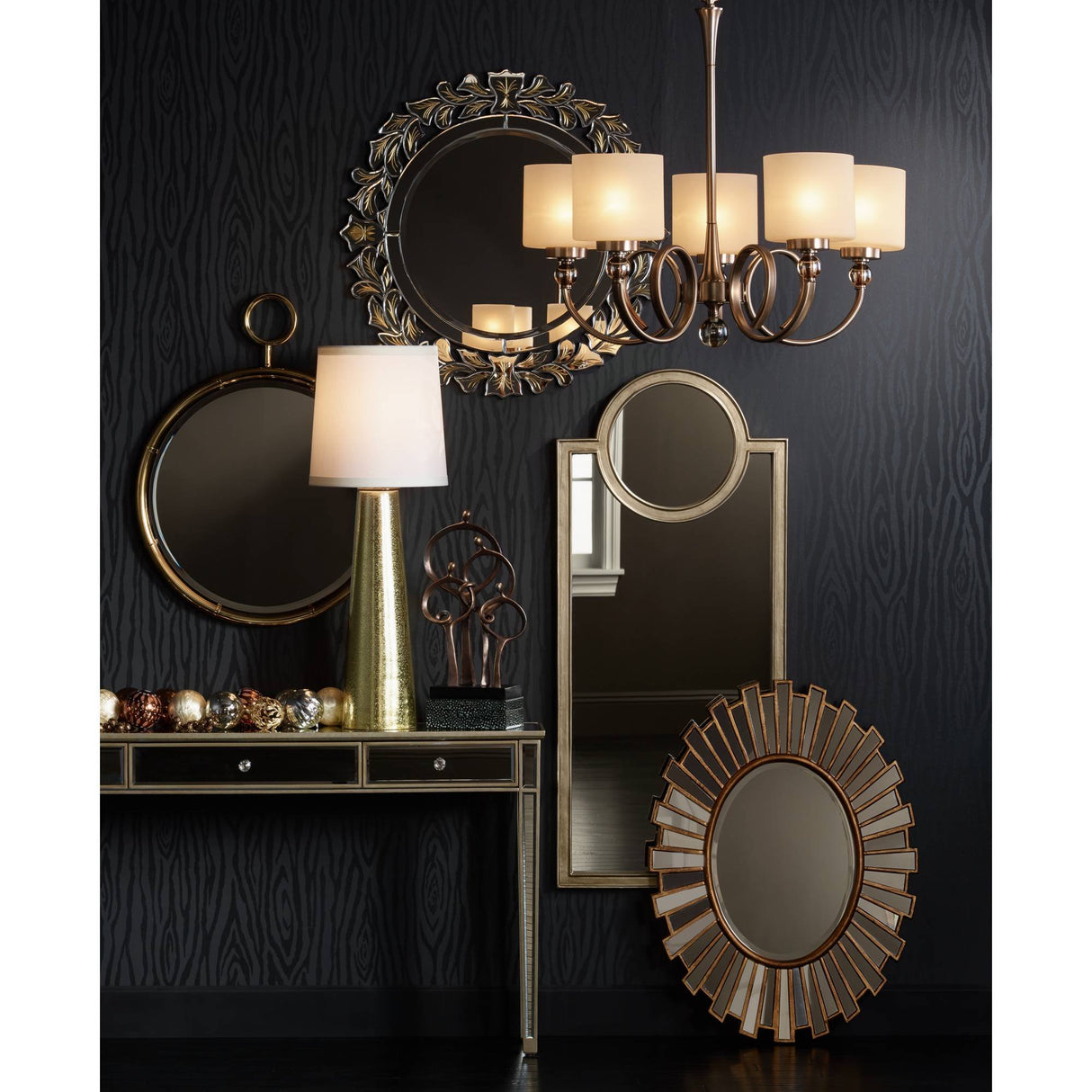 Abstract Family Modern Rustic Standing Sculpture Tall 19 1/4" High Bronze Brown