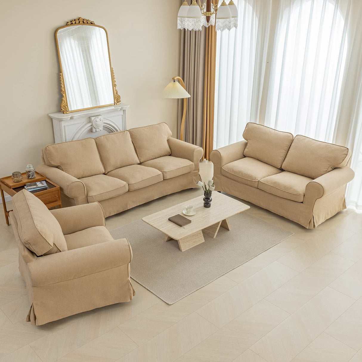 Washable and Soft EKTORP Loveseat Cover Replacement - Custom Made Compatible for