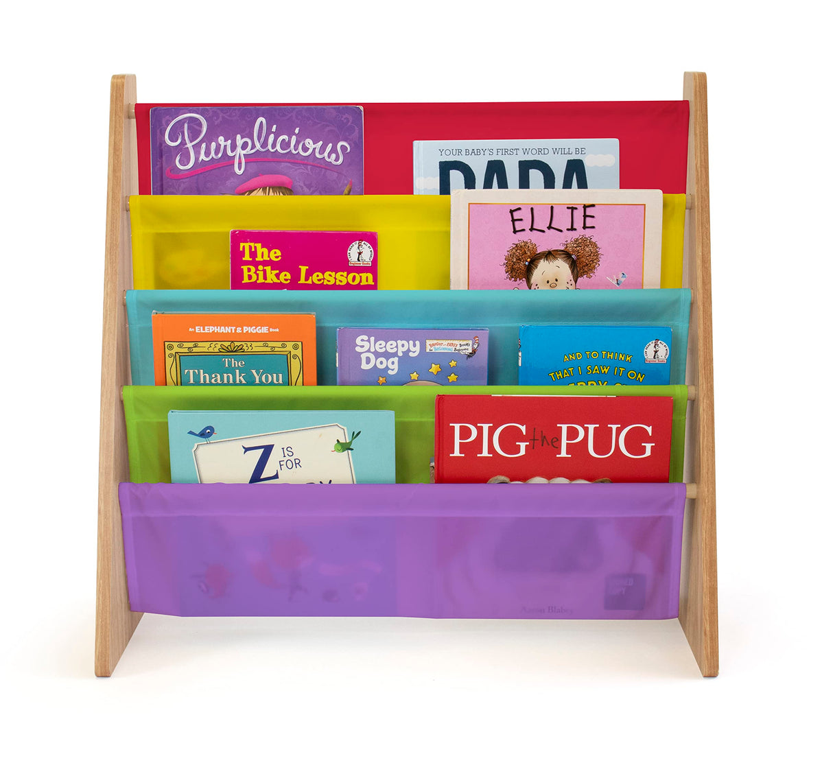 4-Tier Kids Bookshelf | Natural Wood & Storage for Toddlers & Kids