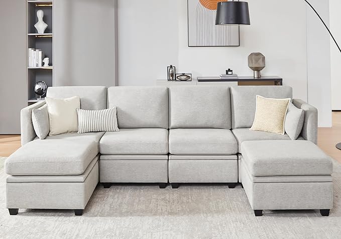 Modular Sectional Sofa, Convertible U Shaped Sofa Couch