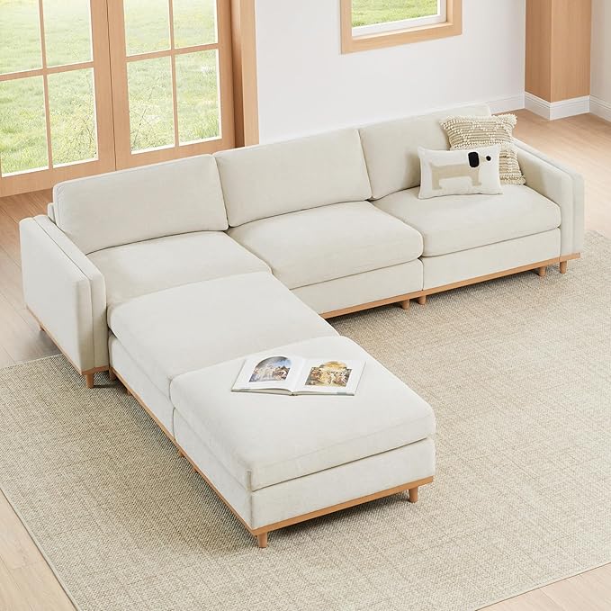 Large Luxury L Shape Convertible Sectional Modular Sofa