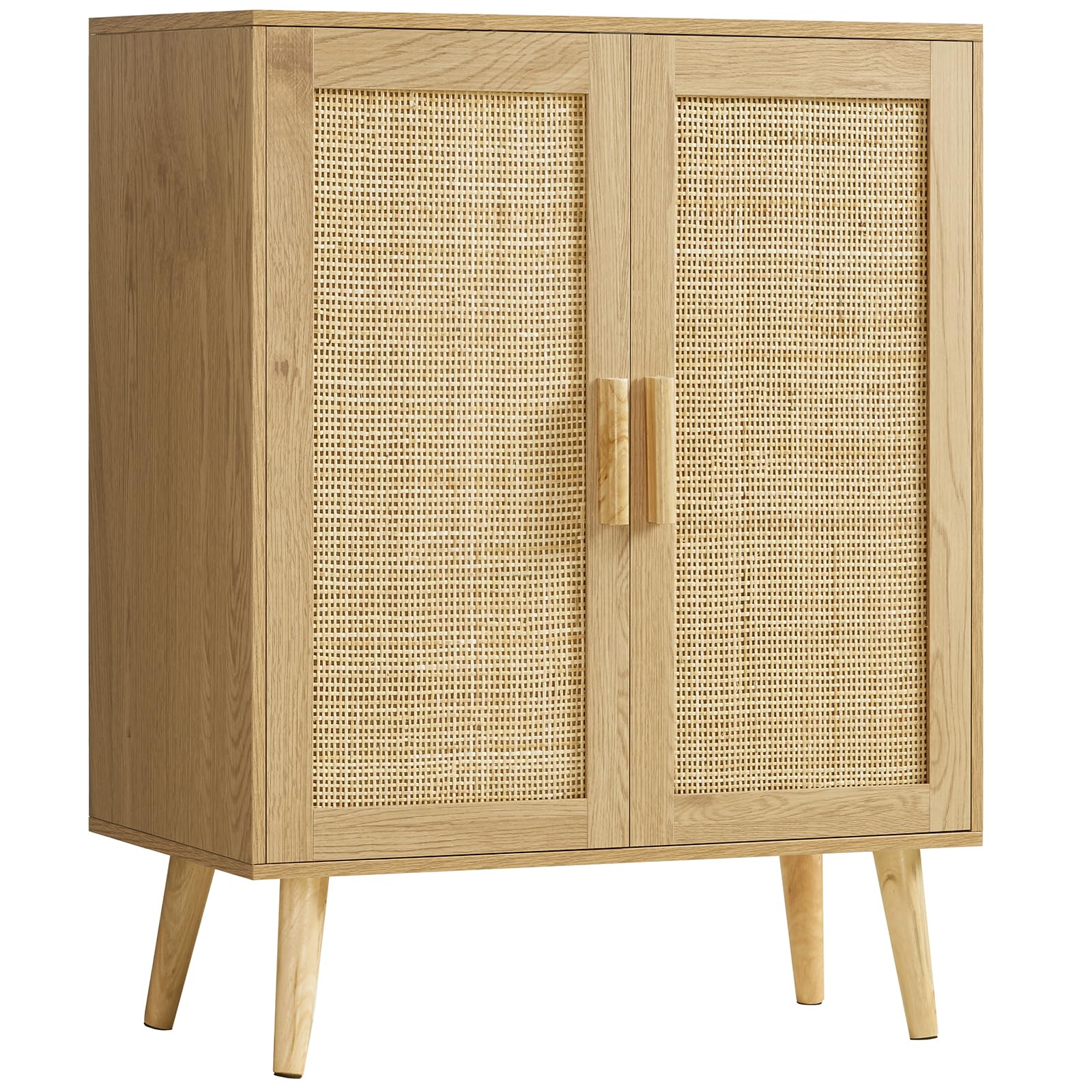Cabinet, Bathroom Cabinet with 2 Rattan Doors & Rattan Cabinet with Doors, Accent