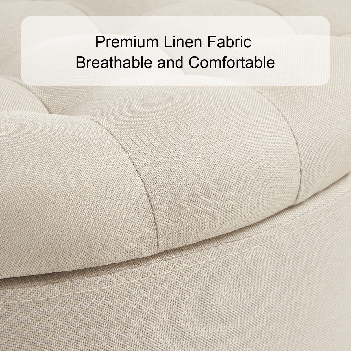 Modern Round Storage Ottoman,Button Tufted Ottoman Foot Stools Ottoman Footstool