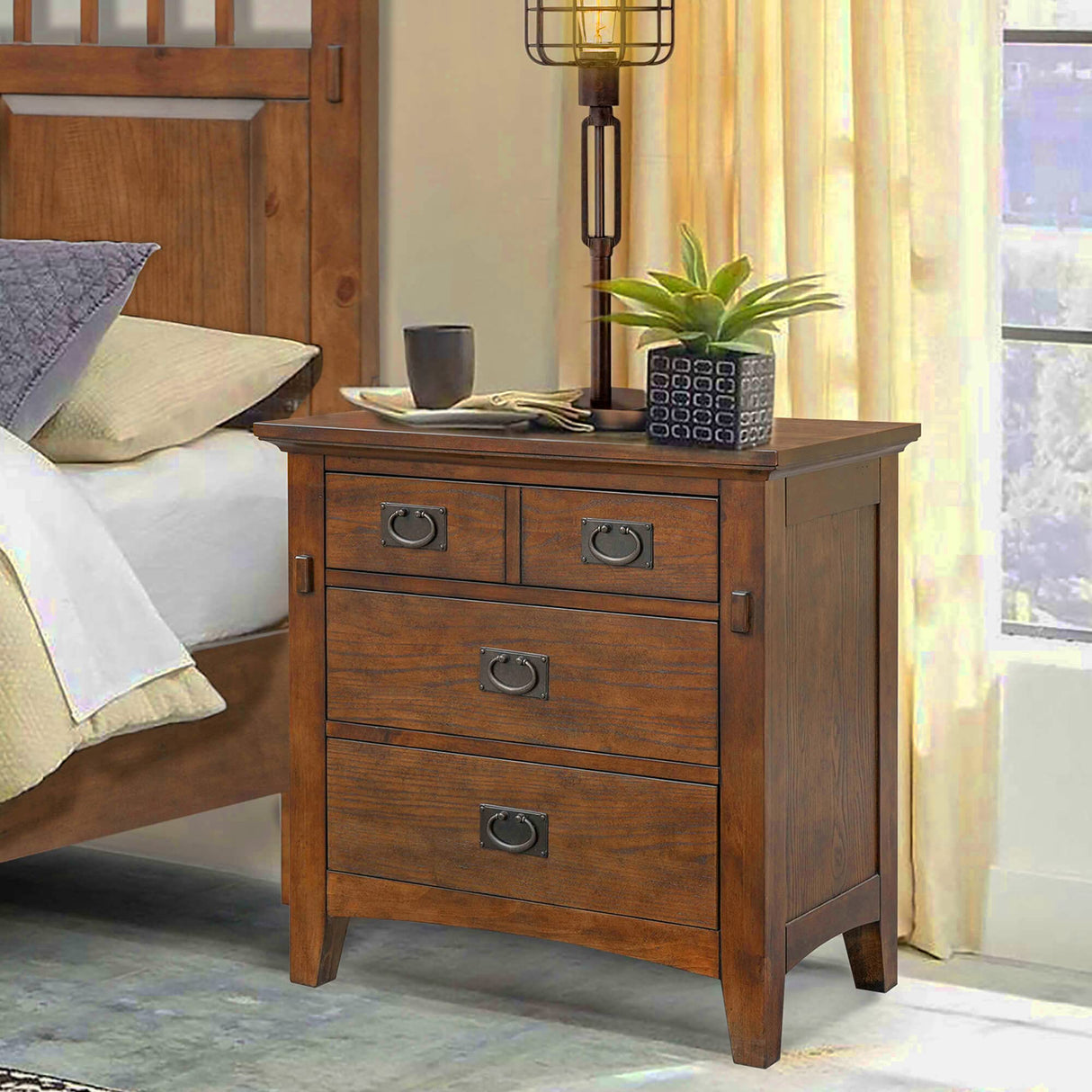 Mission Bay 3 Drawer Nightstand
