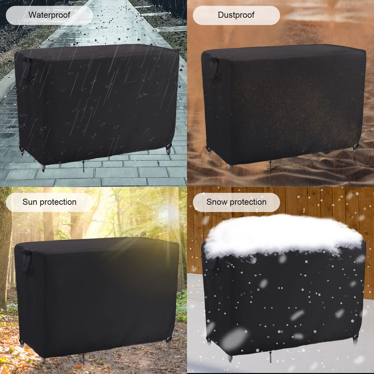 Outdoor Prep Table Cover, Waterproof Stainless Steel Table Cover Metal Table