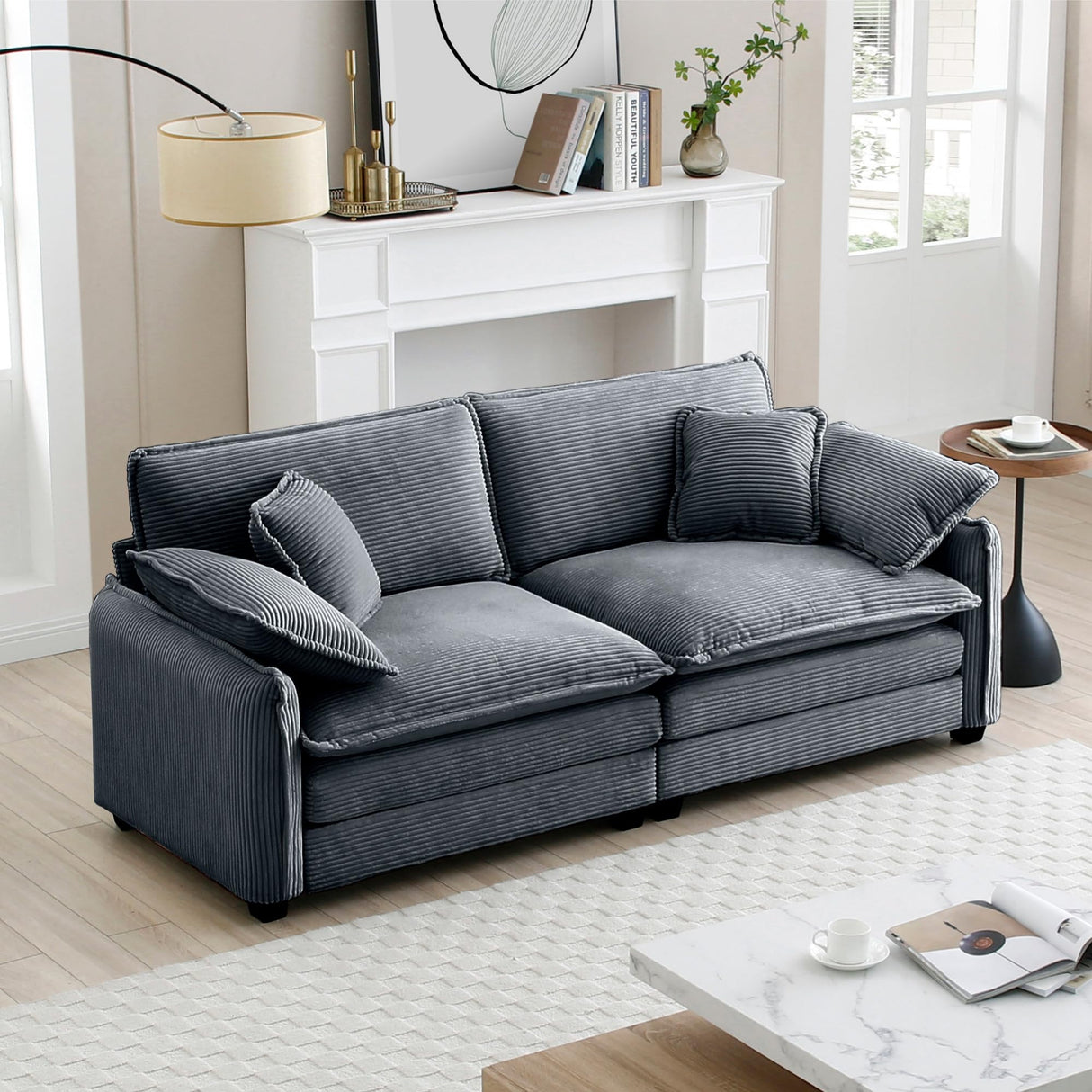 81”W Oversized Loveseat Sofa 2 Seater Small Cloud Couch Comfy Deep Seat