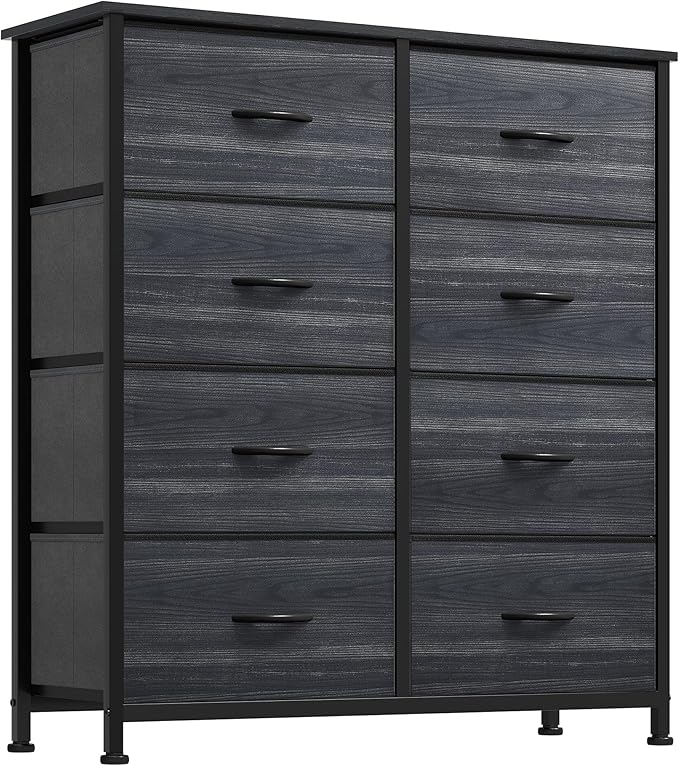 Bedroom, Fabric Dresser with 8 Drawers,Tall Dresser,Chest of Drawers for Closet