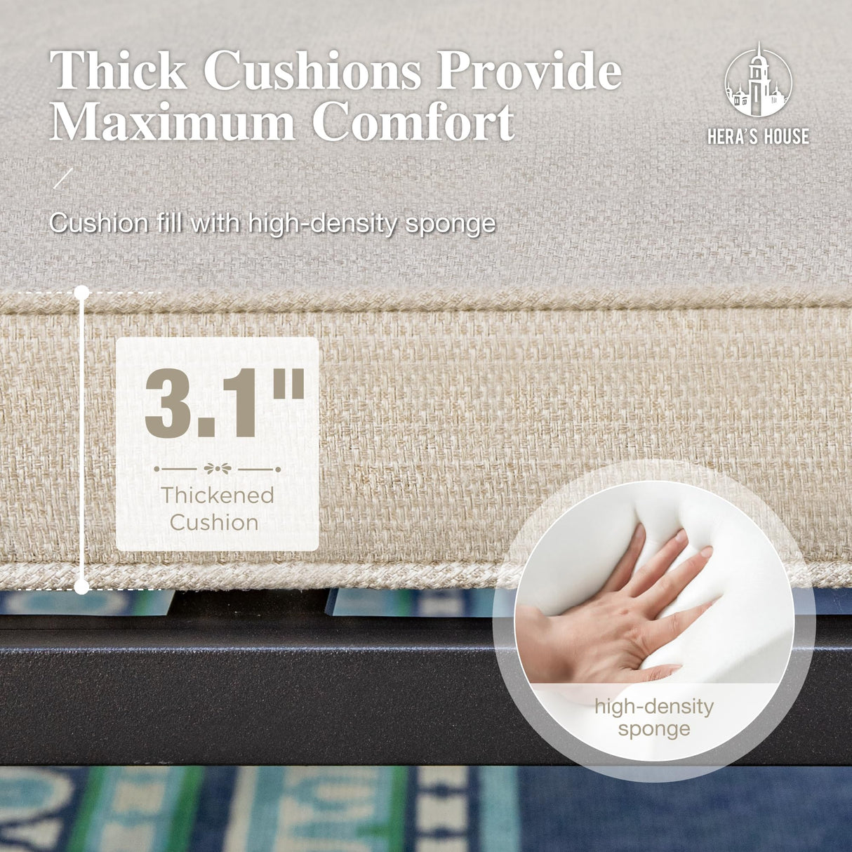 7 Pieces Patio Table and Chairs Set, Outdoor Dining Set for 7