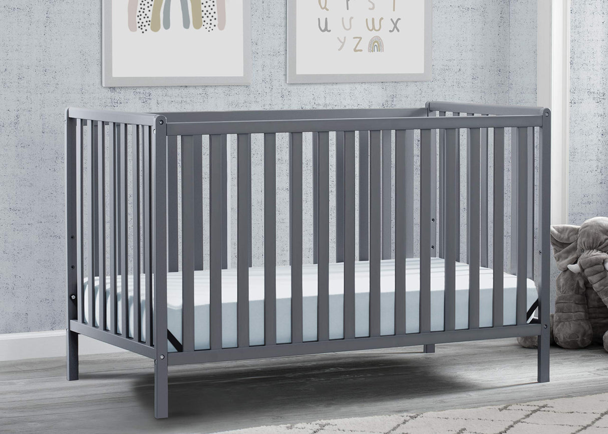 Heartland 4-in-1 Convertible Crib - Greenguard Gold Certified, Charcoal Grey