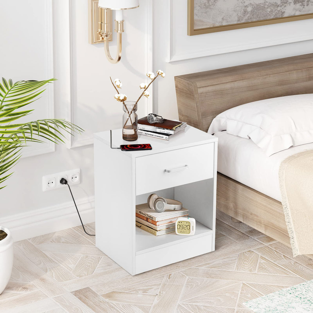 Nightstands Set of 2 with Drawer