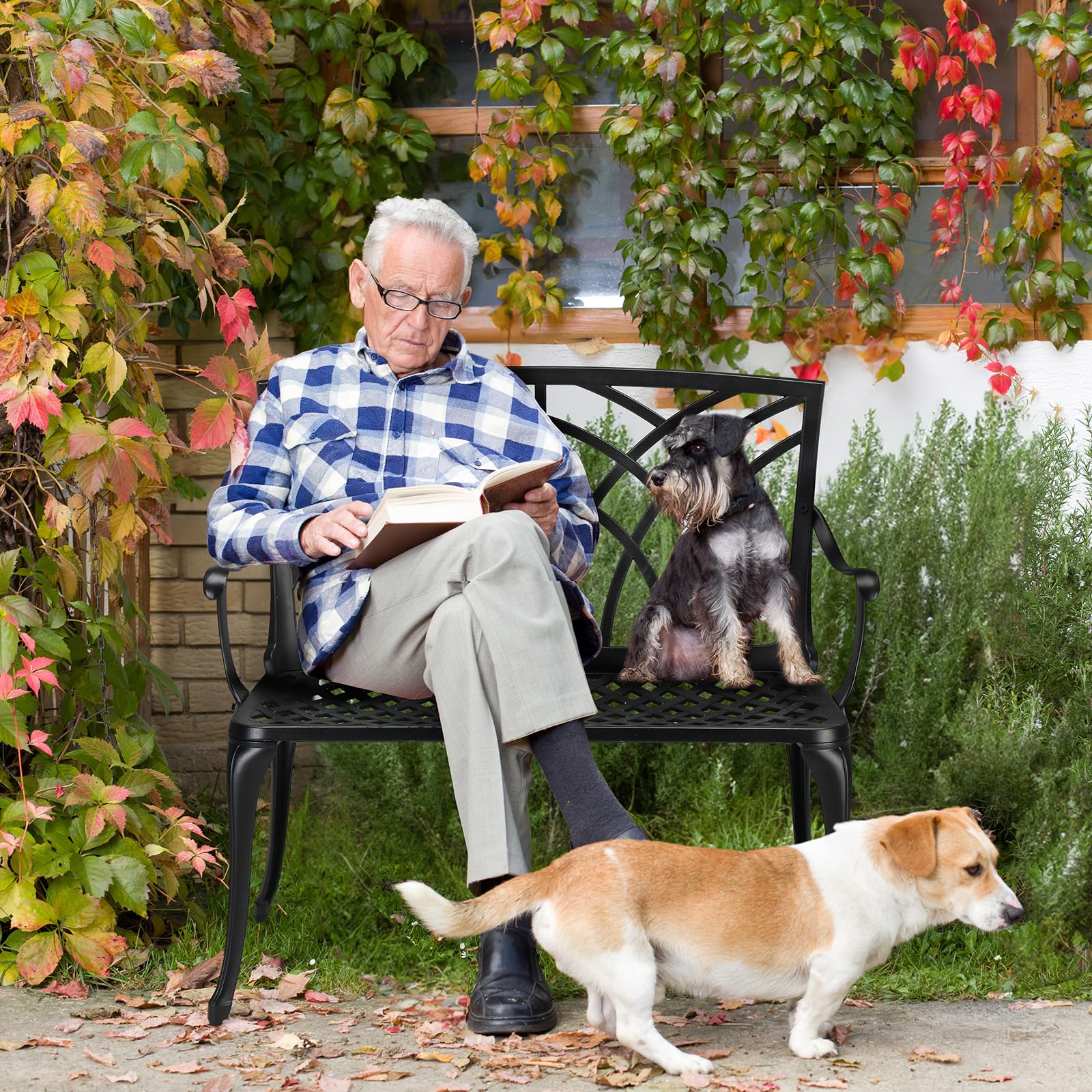 Outdoor Bench - Cast Aluminium Garden Bench
