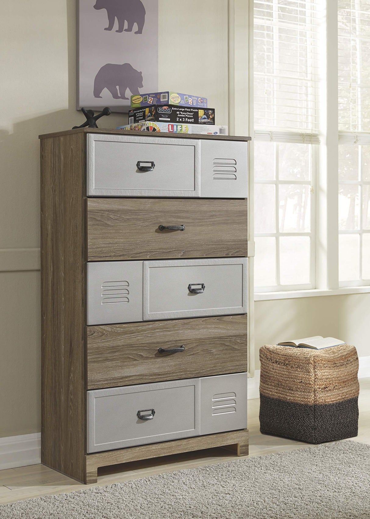 Sweed Valley Jute, Cotton & Farmhouse Poufs (19 x 19 Inches & 17.5 x 20.25 Inches)