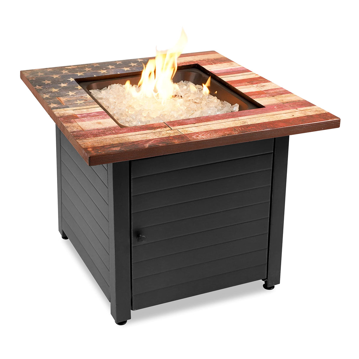The Liberty, Square 30" Outdoor Propane Fire Pit - Bircata