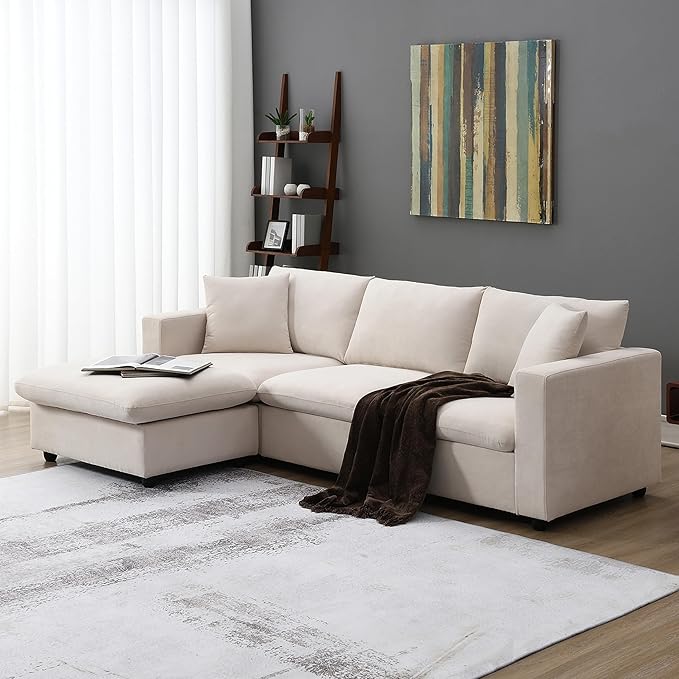 L-Shape Reversible Modular Sectional Sofa Couch