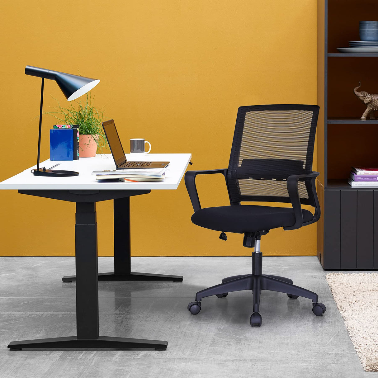 Mesh Office Chair Ergonomic Home Desk Chair Mid-Back Computer Task Chair