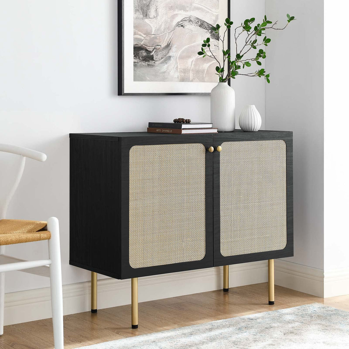 6200-BLK Chaucer Accent Cabinet, Black