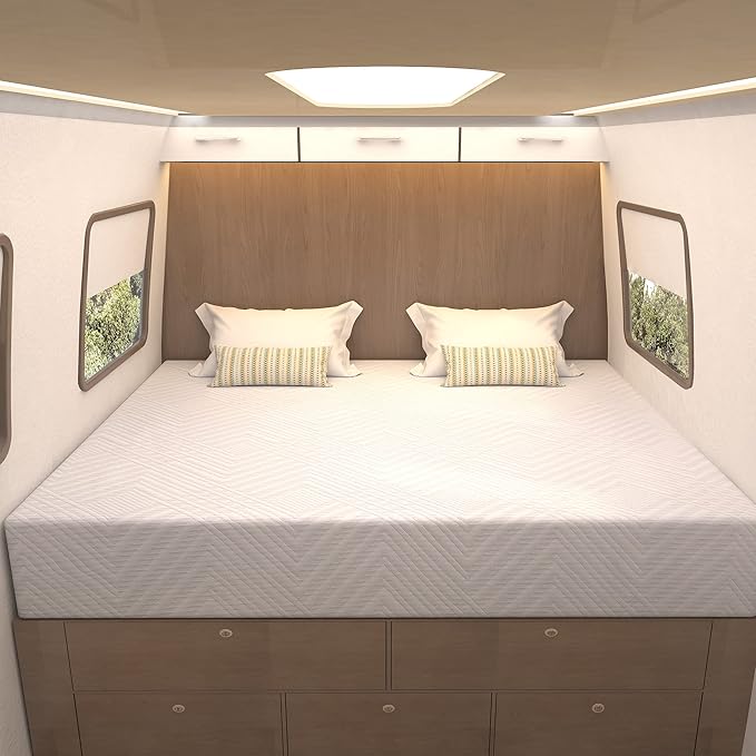 8 Inch Twin Memory Foam Mattress, Gel Green Tea Mattress Bed in a Box