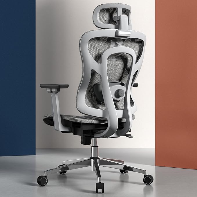 Mesh Office Chair, Gradient Purple Desk Chair with 3D Armrests, Adaptive