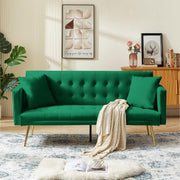 72" Modern Velvet Sofa Bed Futon,Convertible Folding Sleeper Bed Couches with 3 Adjustable Backrests