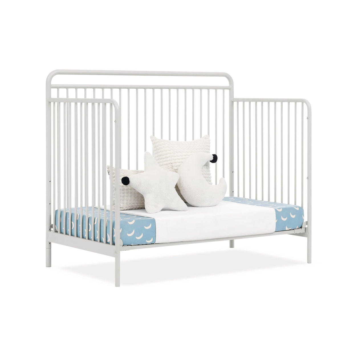 Children Hayden 5-in-1 Convertible Metal Crib, Warm Gray