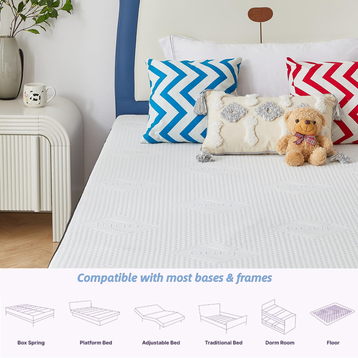 5 Inch Gel Memory Foam Twin Mattress Medium-Firm Twin Bed Mattress for Bunk Bed,