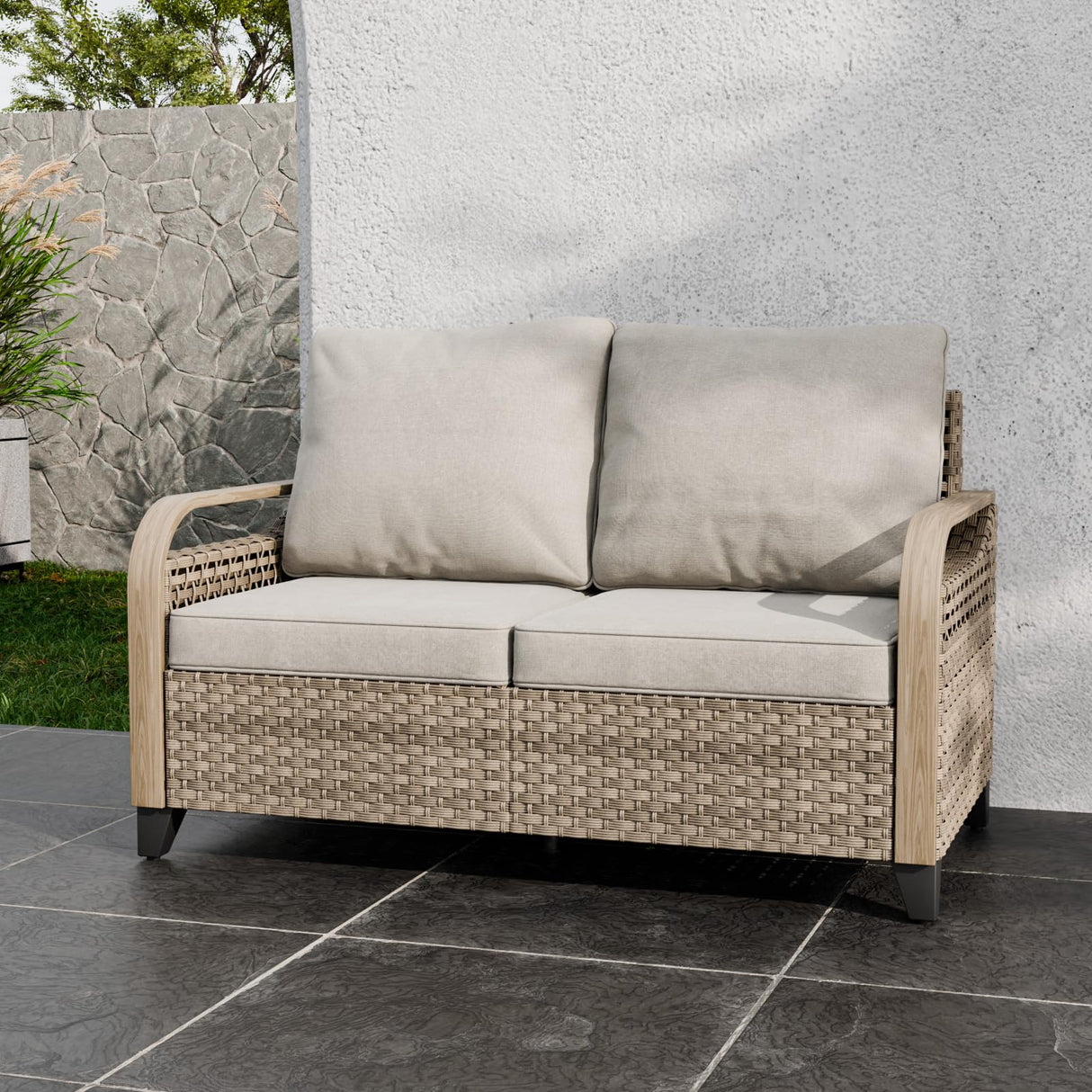 Modern Wicker Outdoor Sofa Furniture, Small Balcony Furniture