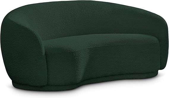 693Cream-L Hyde Collection Modern | Contemporary Boucle Fabric Upholstered Loveseat