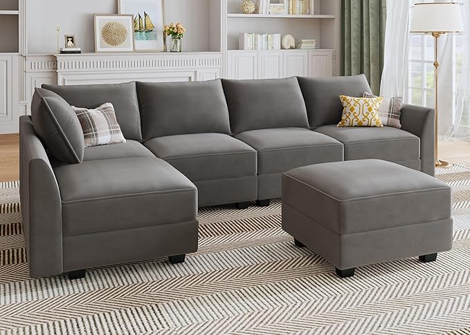 U Shaped Couch with Storage Oversized Modular Sectional Sofa Couch for Living Room
