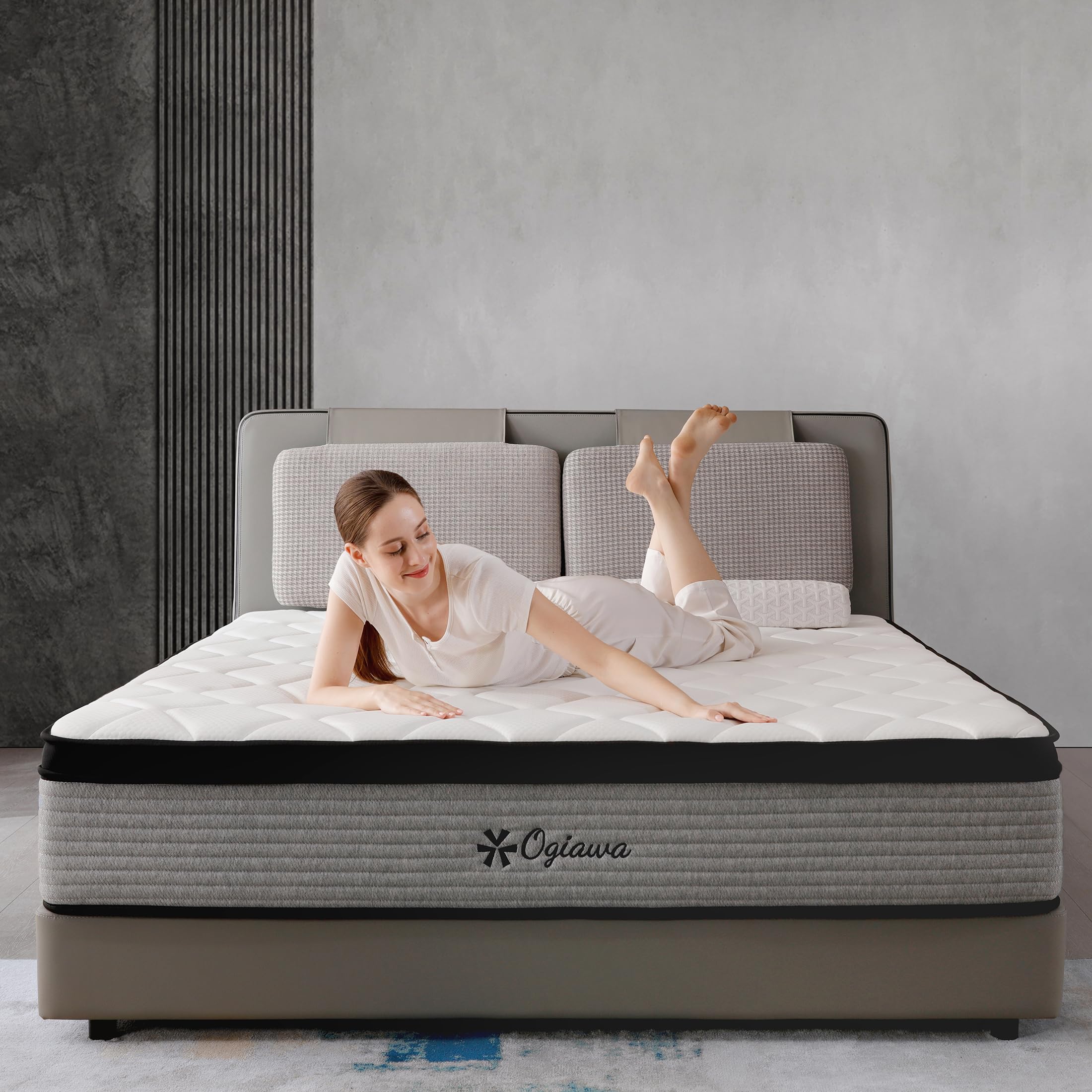 Queen Size Mattresses Memory Foam 10 inch Grey Queen Mattress