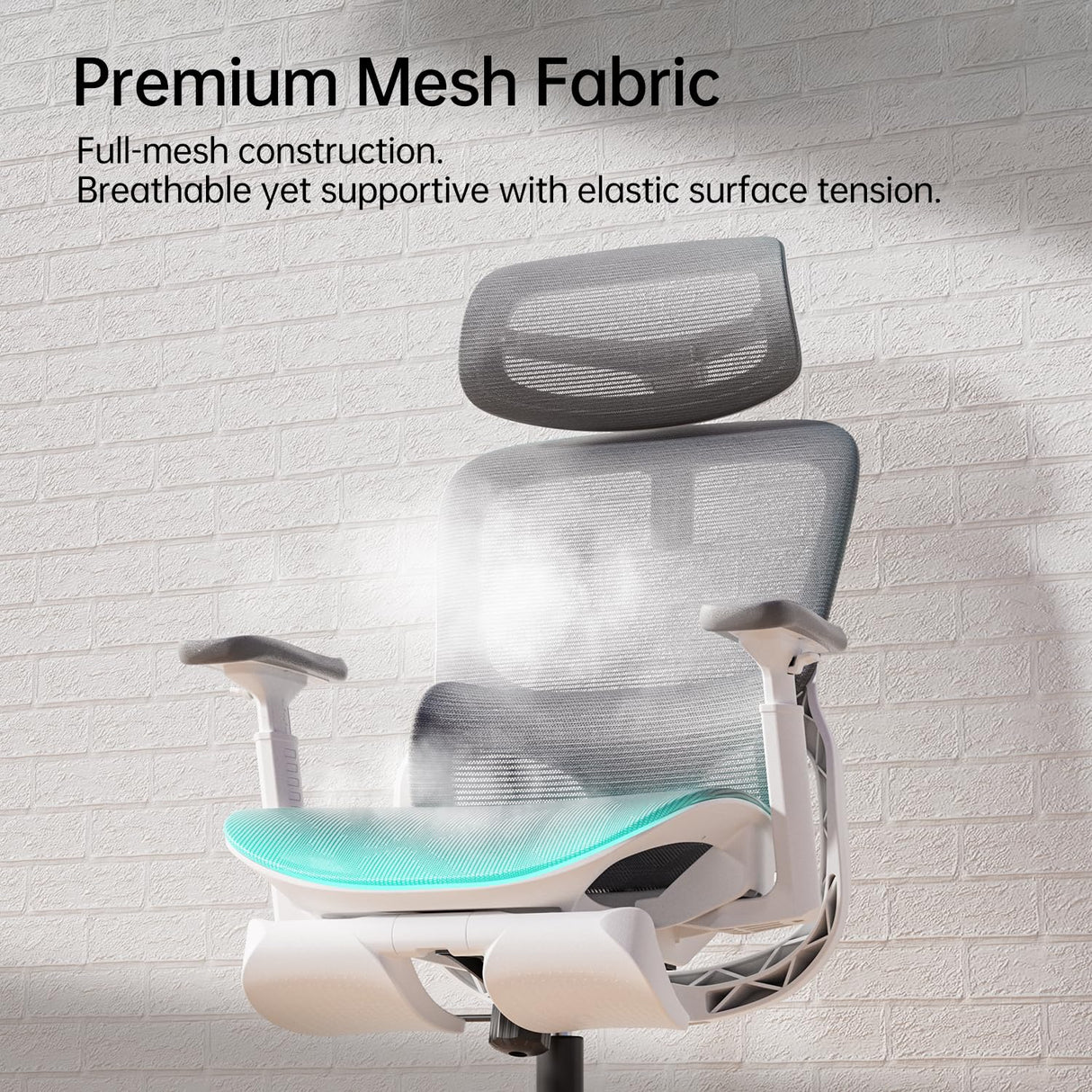 P2 Ergonomic Office Chair with 3D Lumbar Support & Footrest