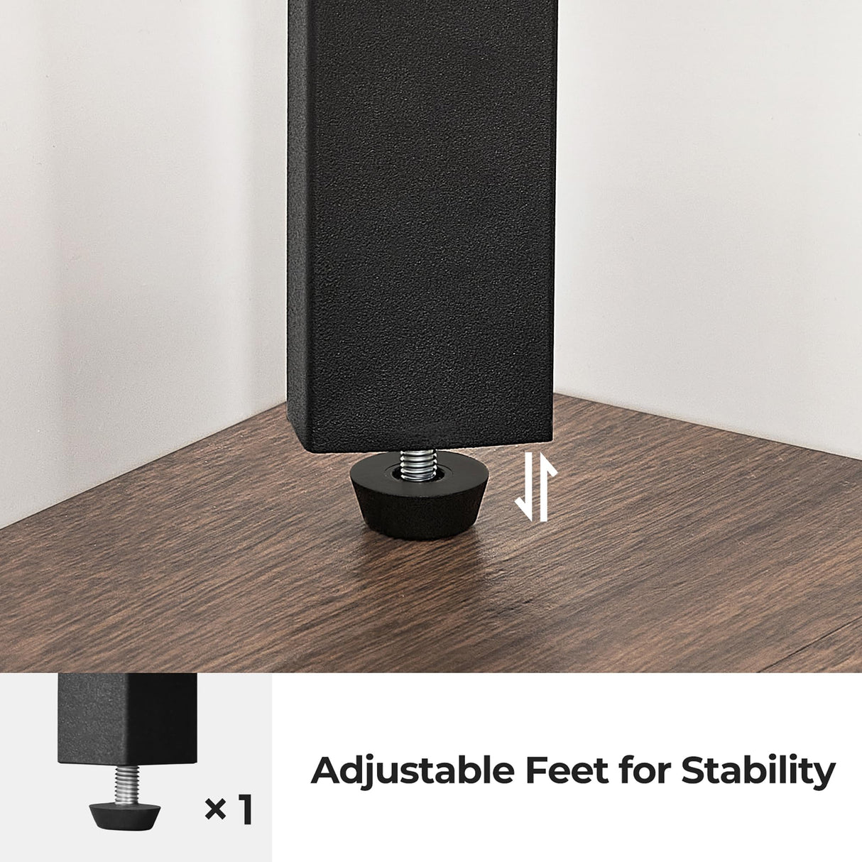 4-Tier Corner Shelf Stand – Industrial Ladder Bookshelf