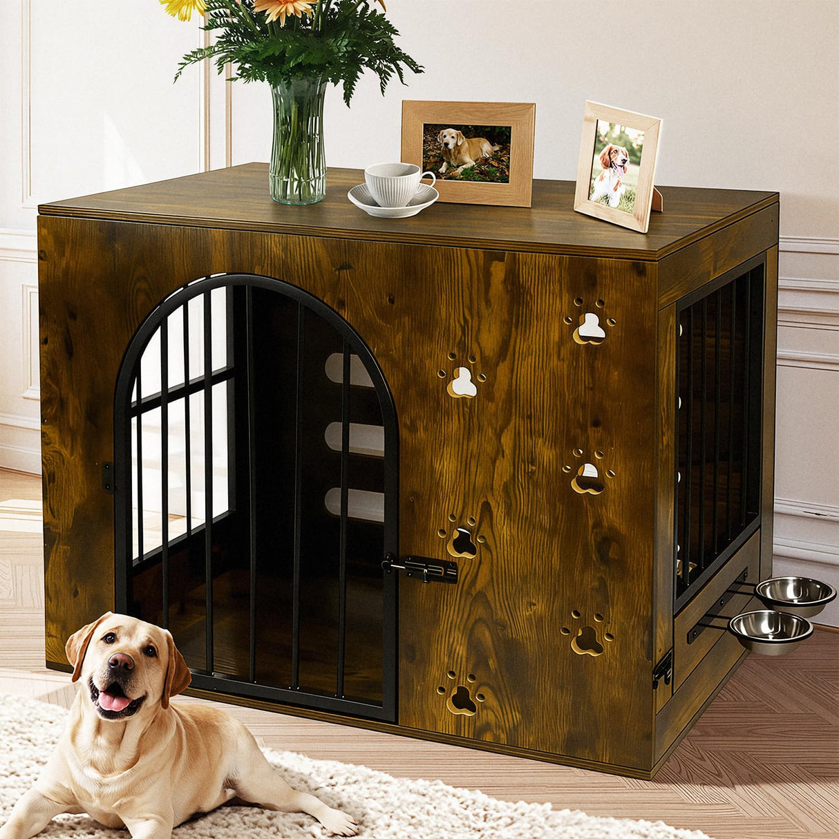 Heavy Duty Dog Crate Furniture for Small to Medium Dogs