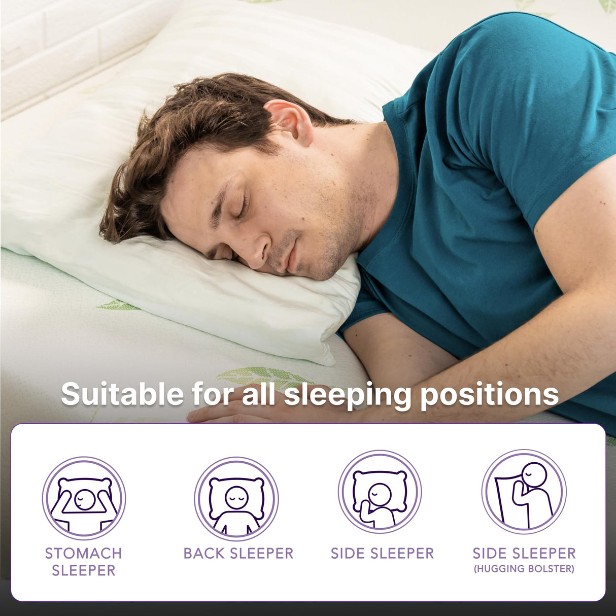 Full Size Mattress, 10 Inch Anula Green Tea Infused Memory Foam Mattress