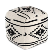 Square Pouf , 20" x 20" x 20", B&W Plaid
