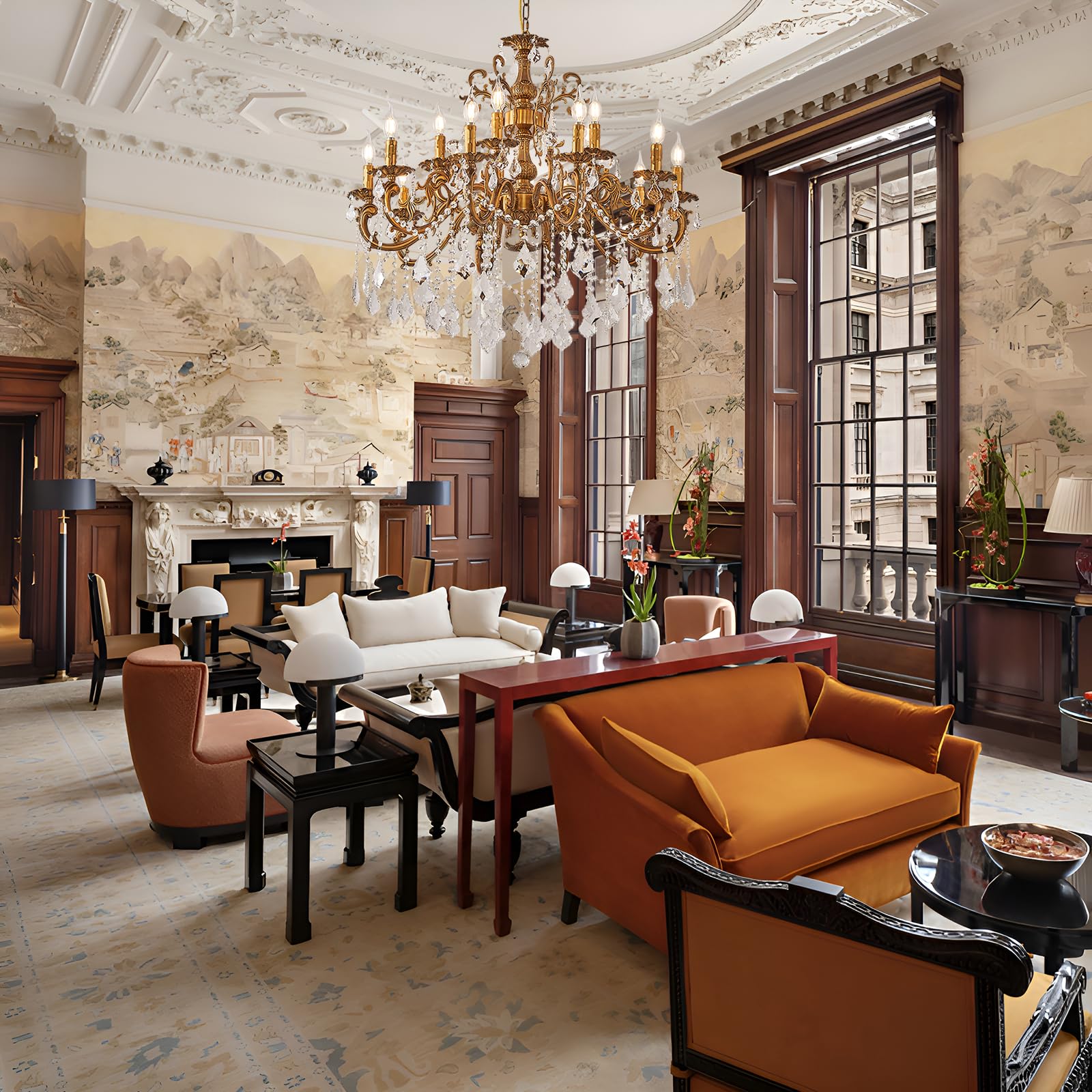 15 Light Classic Vintage Crystal Candle Chandeliers for Living Room Dining Room Foyer