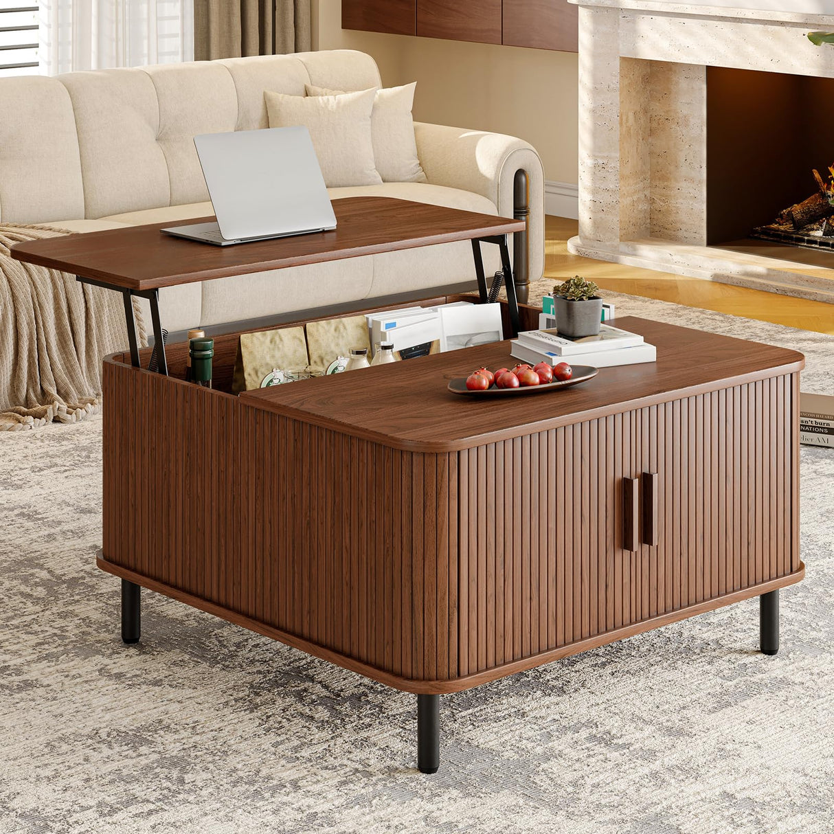 Lift Top Coffee Table, Wood Square Coffee Table