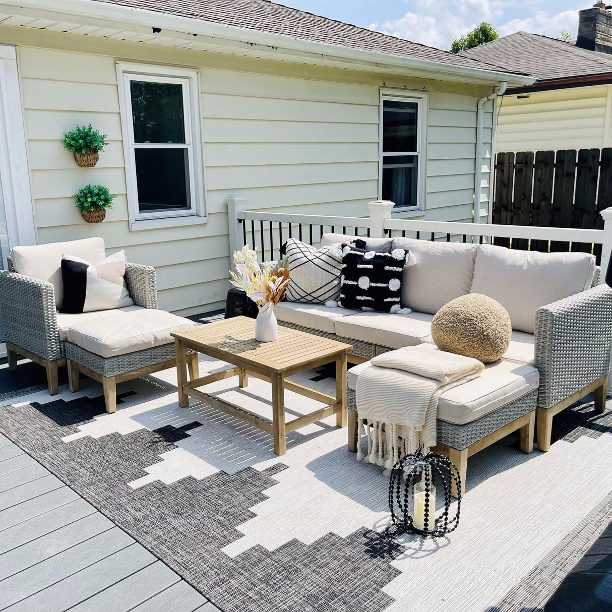 Outdoor Patio Furniture Sets, 5-Piece All-Weather Patio Conversation Set