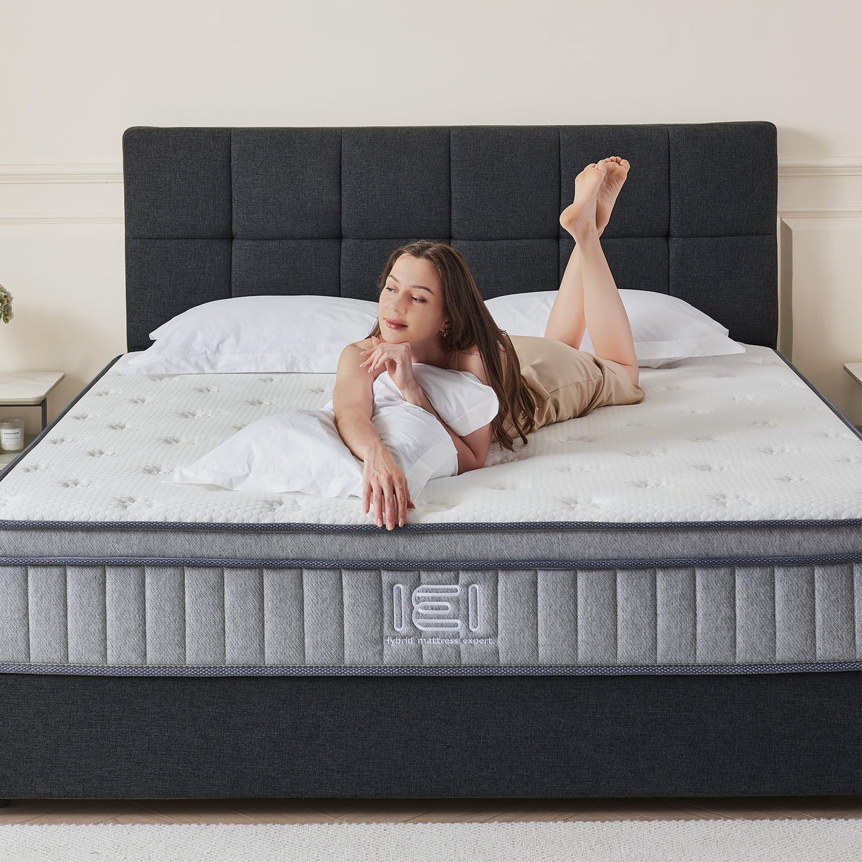 Queen Mattress 12 inch, Memory Foam Mattress with Pocket Springs, Hybrid Mattress