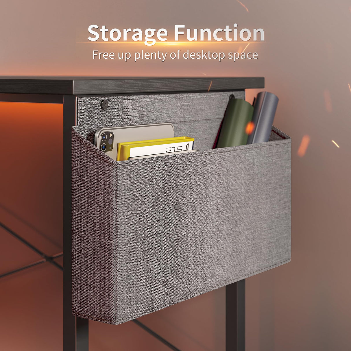 CubiCubi L Shaped Gaming Desk, 59.1 inch Computer Corner Desk with Monitor Shelf for Home Office Study Writing Workstation, Black