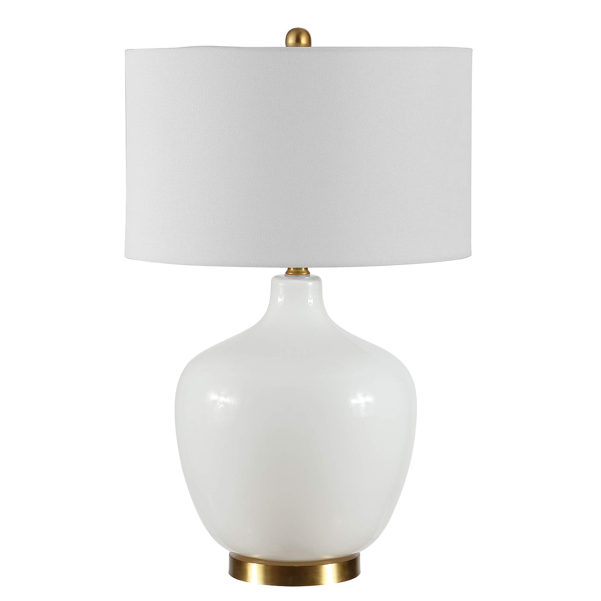 Lighting Collection Eugenie Modern Contemporary Antique White Glass Gourd 27