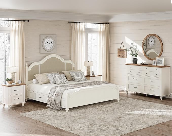 3 Piece Bedroom Set - Includes 8 Drawer Dresser for Bedroom