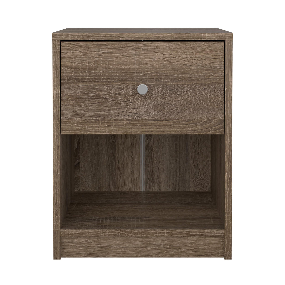 1 Shelf Nightstand Nighstand, 14.92 in x 11.85 in x 19.06 in, Gray