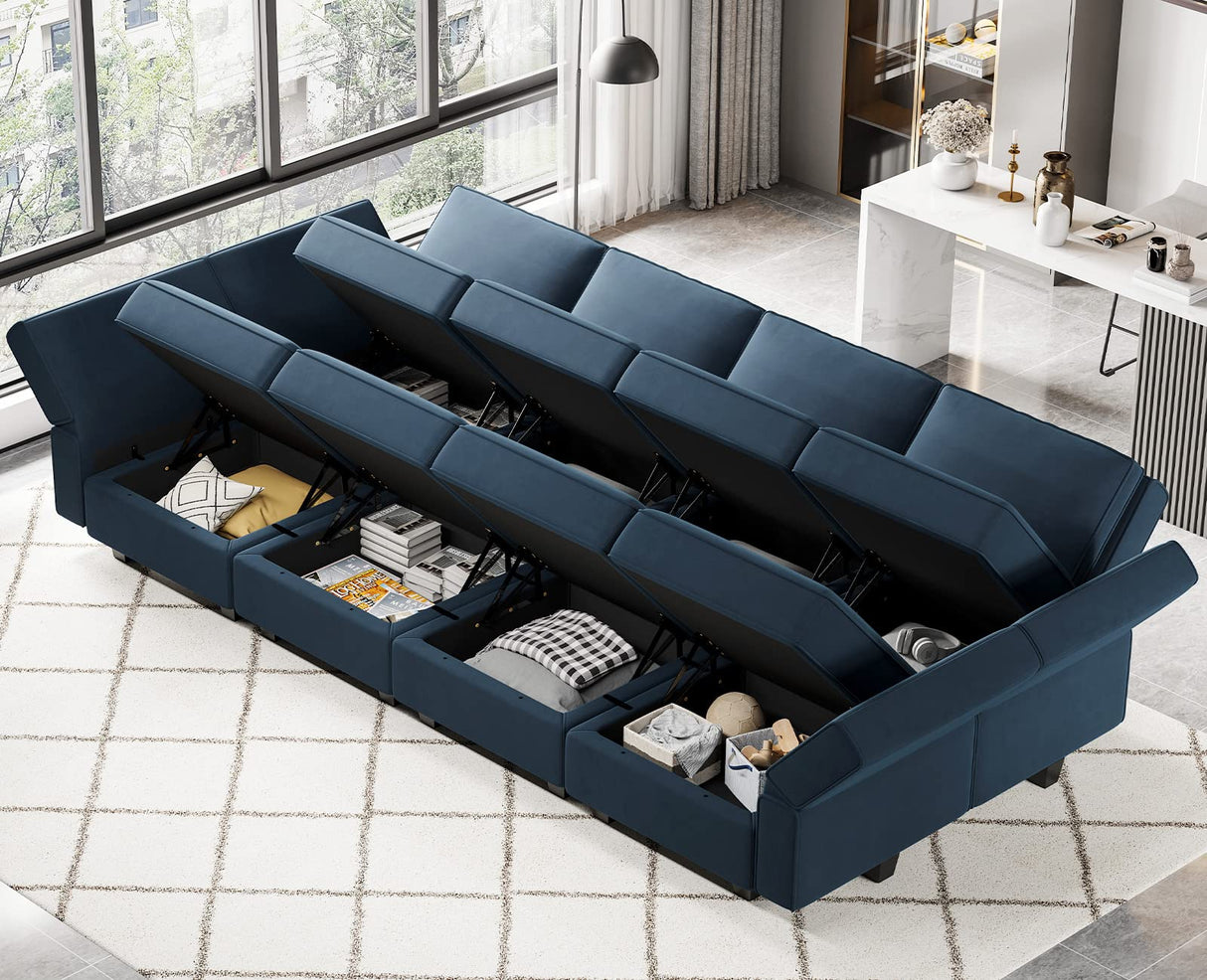 Sectional Sofa with Storage Chaises Sectional Sleeper Sofa Couch 8 Seat Sectional