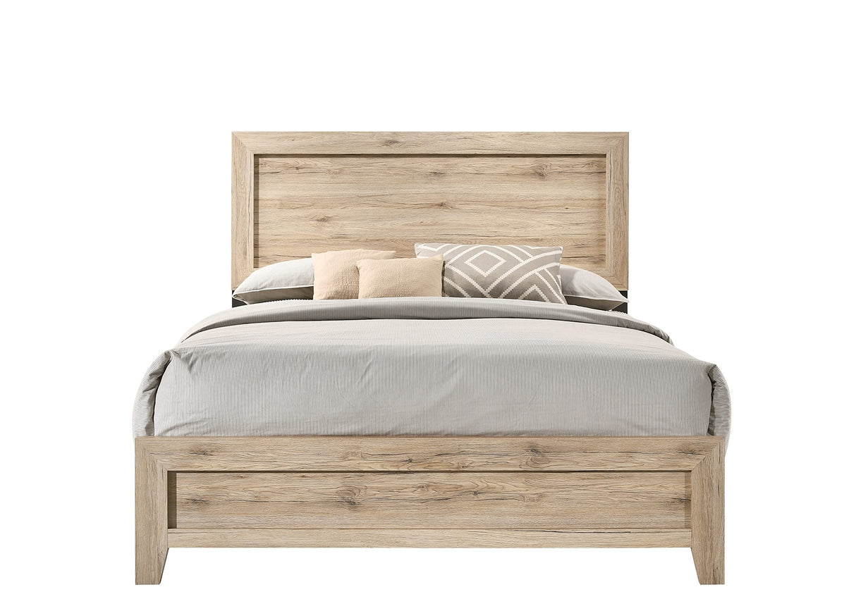 Miquell Queen Bed, Natural
