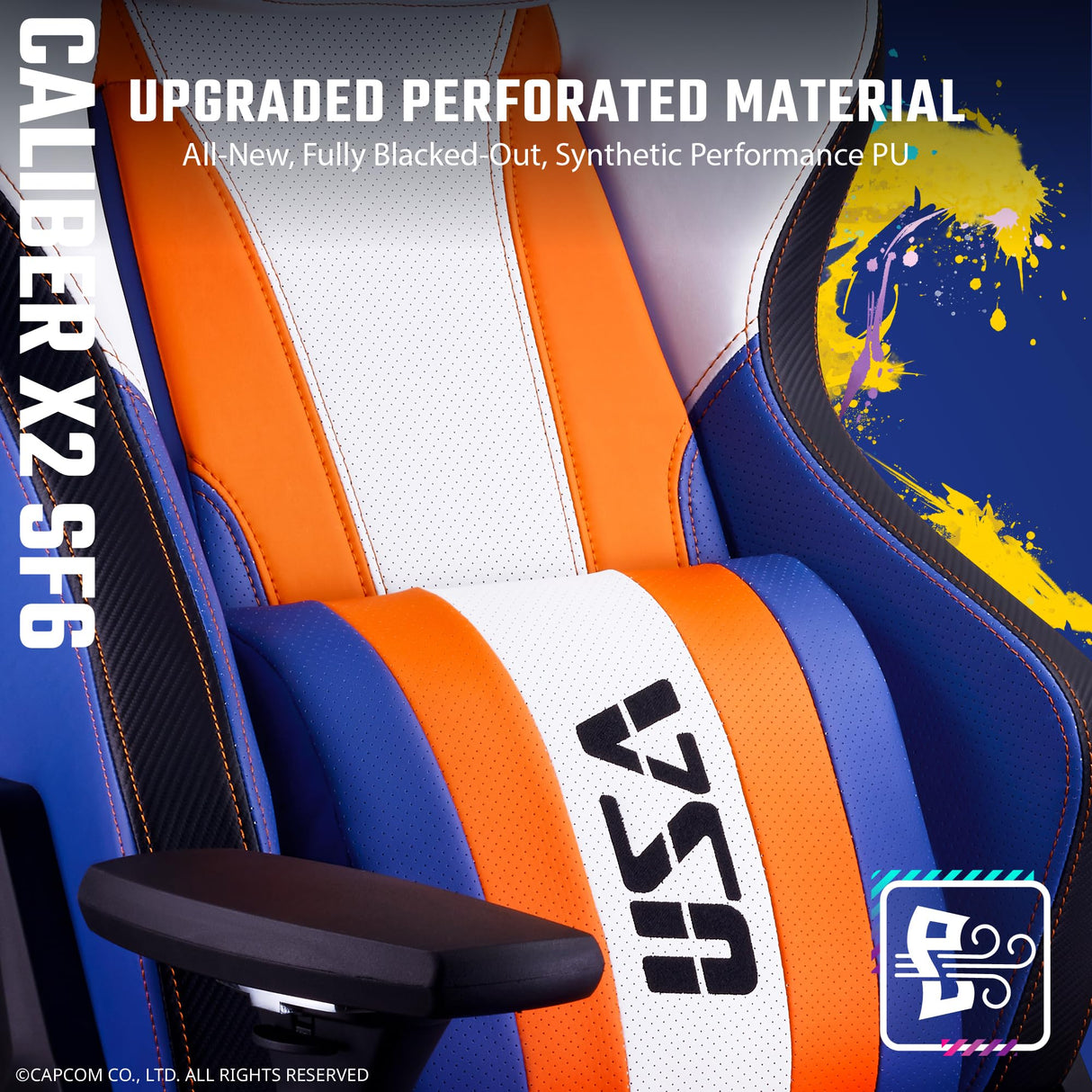 Caliber X2 Street Fighter 6 Luke Edition Ergonomic Gaming Chair