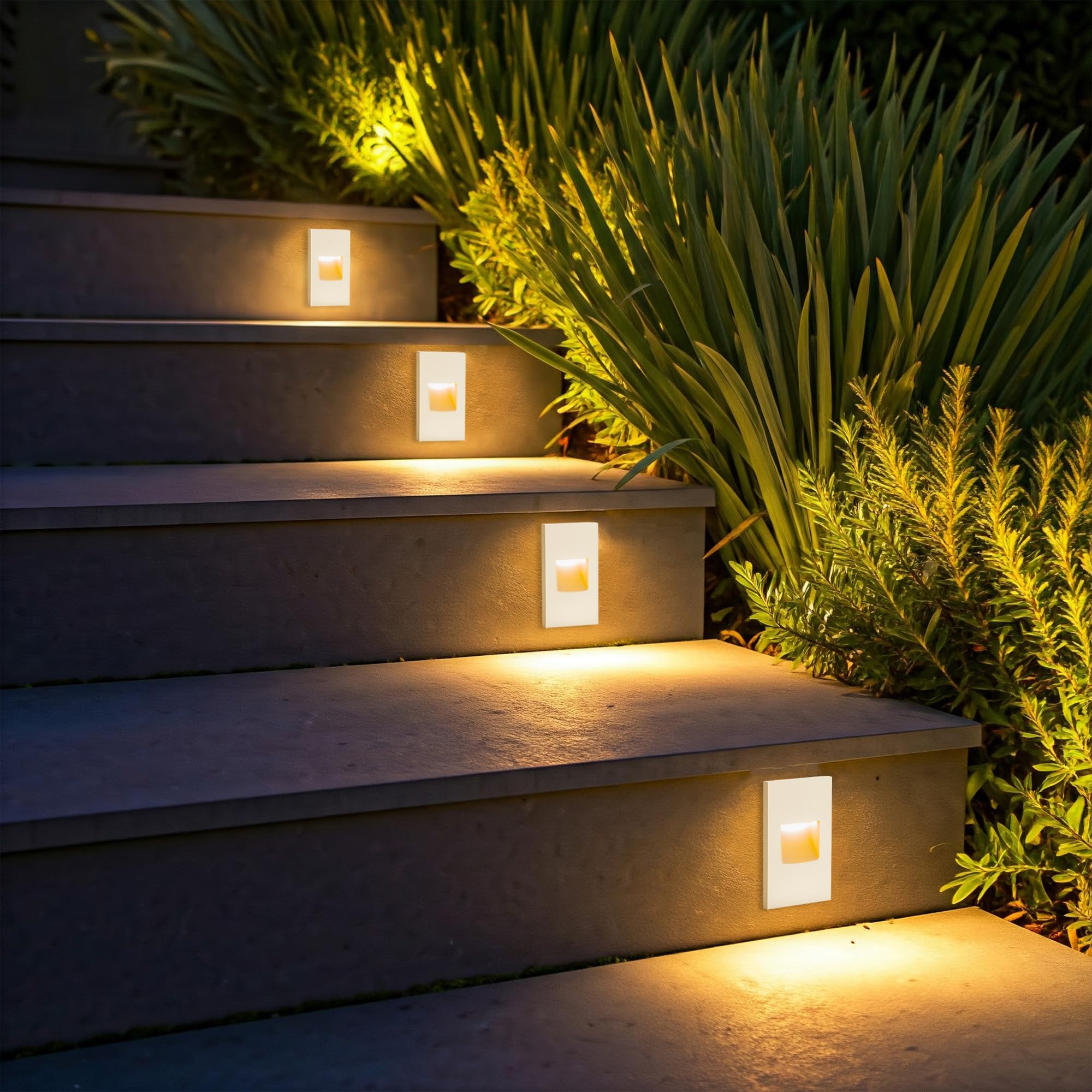 12-Pack Outdoor Step Lights LED Stair Lights Indoor, 12V 3000K/4000K/5000K Color