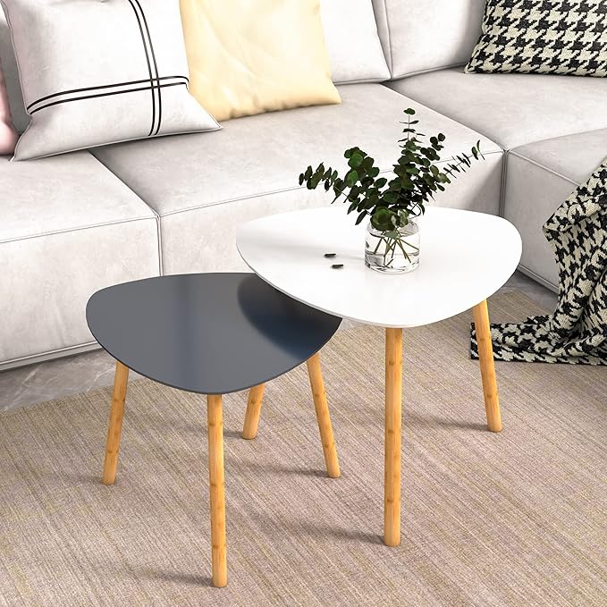 White Nesting End Table - Side Tables Living Room Tables