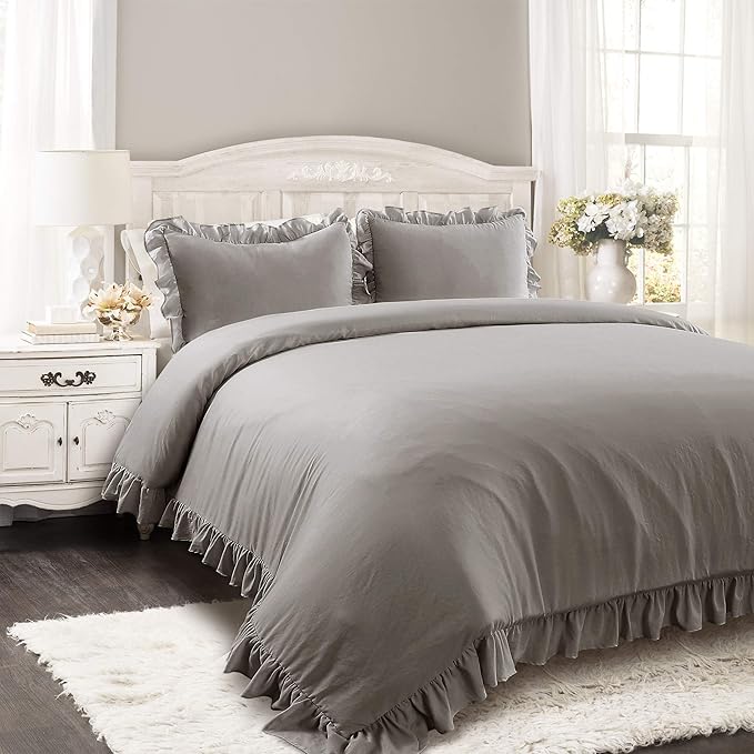 Comforter Set, Soft Ruffled Bedding with Matching Sham, Cozy Essentials, Elegant Bedroom